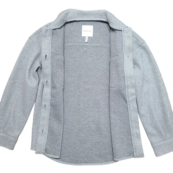 Avec Les Filles Boyfriend Shacket Button Front Oversized Jacket Fleece - Picture 3 of 5